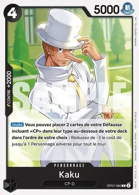 Kaku, carte One Piece OP07-080 — extension 500 YEARS IN THE FUTURE