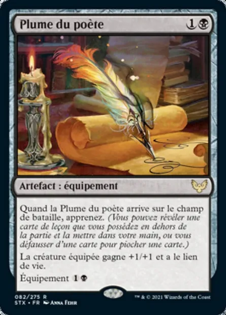 Plume du poète, carte Magic STX 82 — extension Strixhaven: l'Académie des Mages