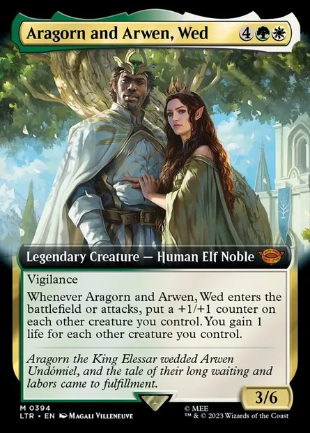 Aragorn and Arwen, Wed, Magic card LTR 394 — The Lord of the Rings: Tales of Middle-earth set