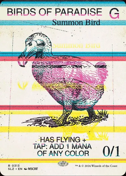 BIRDS OF PARADISE, carte Magic SLZ 313 — extension The Zeta Set