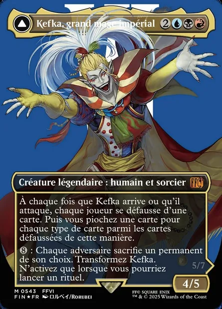 Kefka, Court Mage // Kefka, Ruler of Ruin, carte Magic FIN 543 — extension Final Fantasy