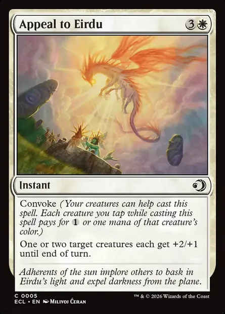 Appeal to Eirdu, Magic card ECL 5 — Lorwyn Eclipsed set