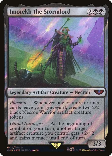 Imotekh the Stormlord, Magic card 40K 5 — Warhammer 40,000 Commander set