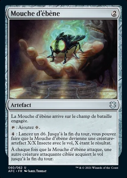 Mouche d'ébène, carte Magic AFC 60 — extension Forgotten Realms Commander