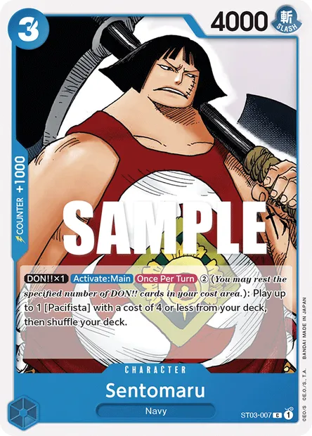 Sentomaru, One Piece card ST03-007 — The Seven Warlords of the Sea set
