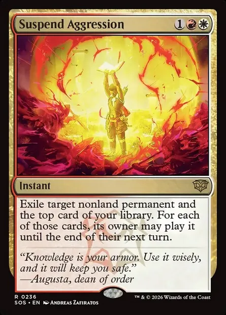 Suspend Aggression, Magic card SOS 236 — Secrets of Strixhaven set