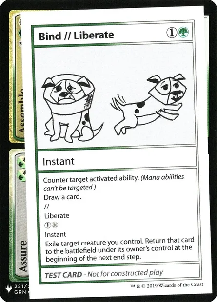 Bind // Liberate, carte Magic CMB1 88 — extension Mystery Booster Playtest Cards 2019