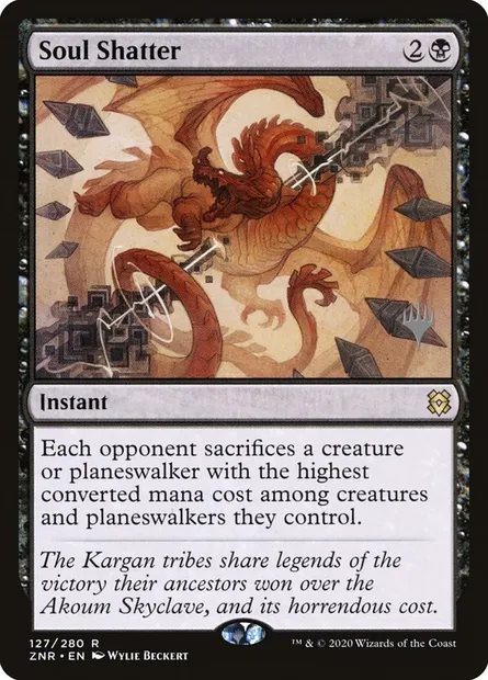 Soul Shatter, Magic card PZNR 127p — Zendikar Rising Promos set