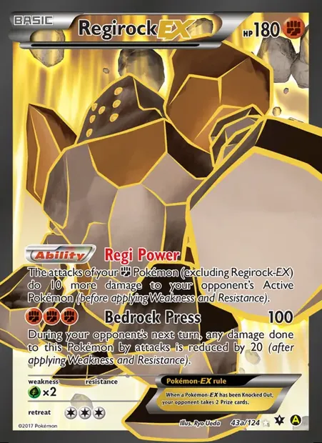 Regirock EX, Pokémon card FCO 43 — Fates Collide set
