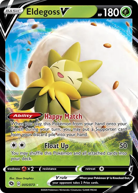 Eldegoss V, Pokémon card CPA 5 — Champion's Path set
