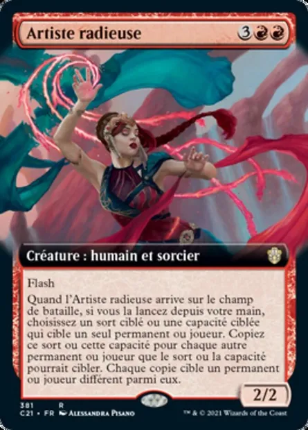 Artiste radieuse, carte Magic C21 381 — extension Commander 2021