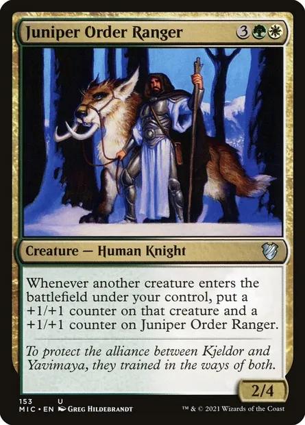Juniper Order Ranger, Magic card MIC 153 — Midnight Hunt Commander set