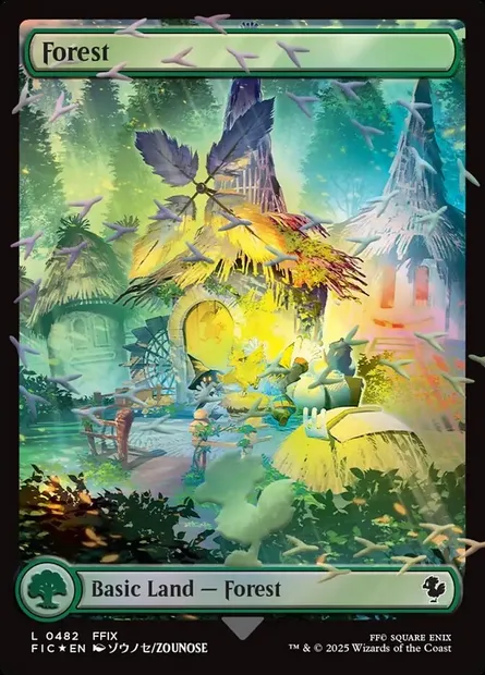 Forest, Magic card FIC 482 — Final Fantasy Commander set