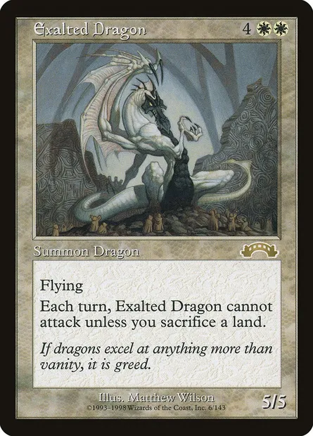 Dragon exalté, carte Magic EXO 6 — extension Exode