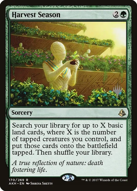 Saison des récoltes, carte Magic PAKH 170p — extension Amonkhet Promos