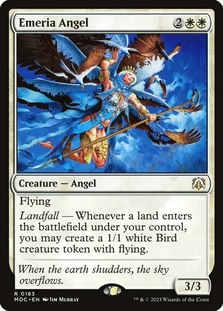 Emeria Angel, Magic card MOC 183 — March of the Machine Commander set