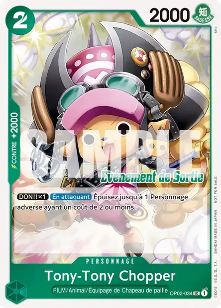 Tony-Tony Chopper, carte One Piece OP02-034 — extension PARAMOUNT WAR