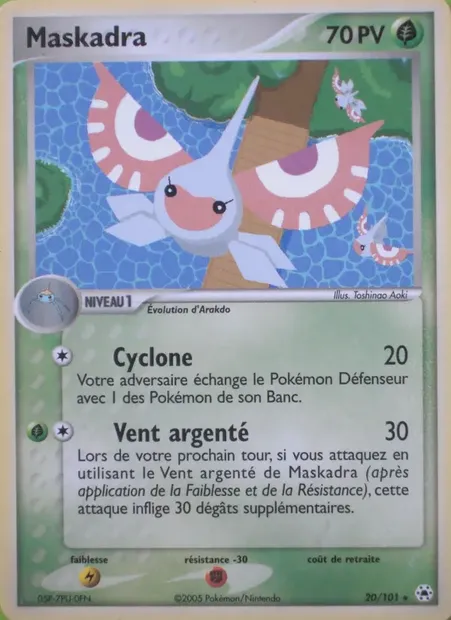 Maskadra, carte Pokémon HL 20 — extension EX Légendes Oubliées