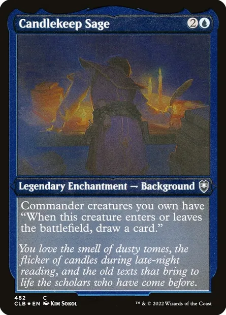 Candlekeep Sage, Magic card CLB 482 — Commander Legends: Battle for Baldur's Gate set