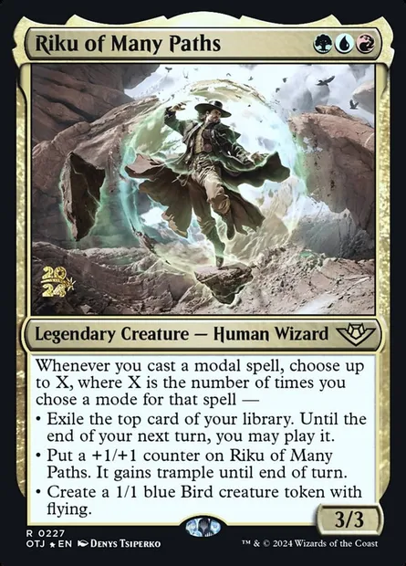 Riku of Many Paths, Magic card POTJ 227s — Outlaws of Thunder Junction Promos set