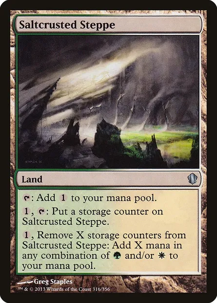 Saltcrusted Steppe, Magic card C13 316 — Commander 2013 set
