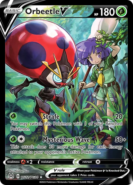 Orbeetle V, Pokémon card LOR TG12 — Lost Origin set