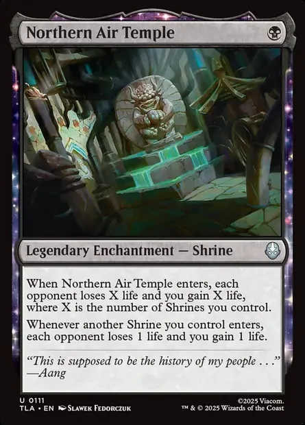 Northern Air Temple, Magic card TLA 111 — Avatar: The Last Airbender set