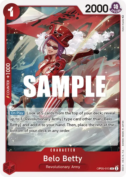 Belo Betty, One Piece card OP05-015 — AWAKENING OF THE NEW ERA set