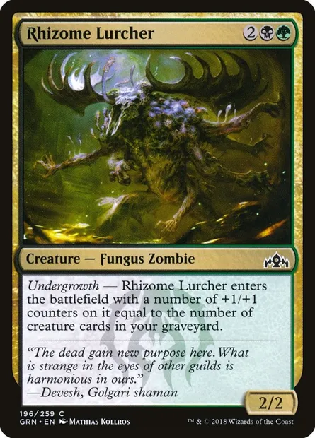 Rhizome Lurcher, Magic card GRN 196 — Guilds of Ravnica set