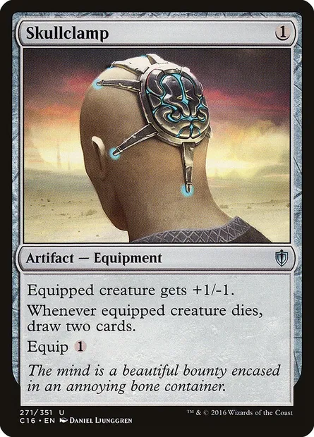 Skullclamp, Magic card C16 271 — Commander 2016 set