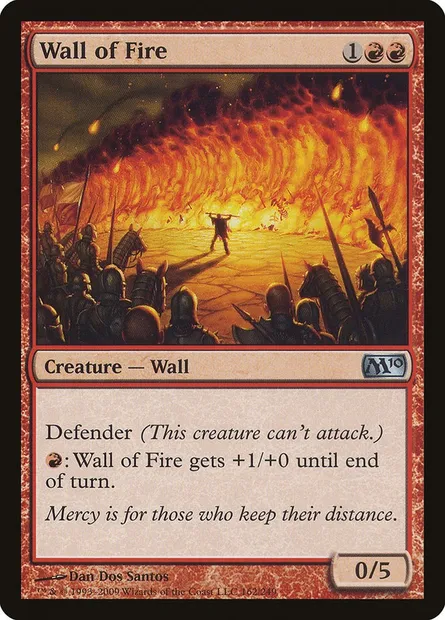 Wall of Fire, Magic card M10 162 — Magic 2010 set