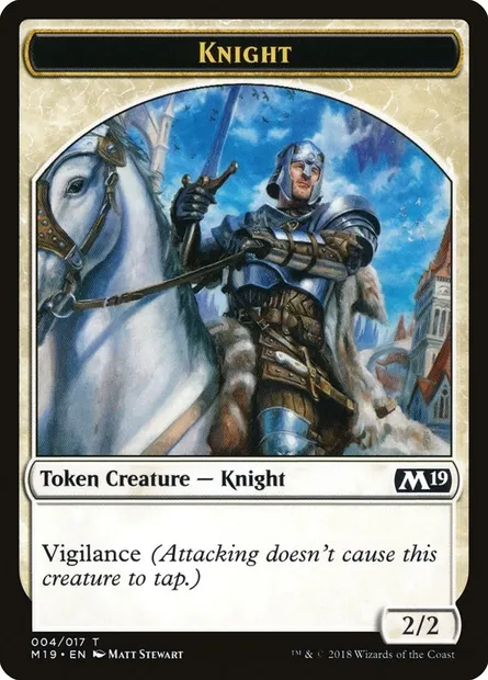 Knight, Magic card TM19 4 — Core Set 2019 Tokens set