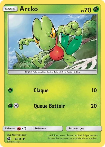 Arcko, carte Pokémon CES 8 — extension Tempête Céleste