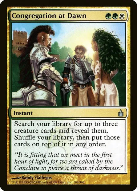 Congregation at Dawn, Magic card RAV 198 — Ravnica: City of Guilds set