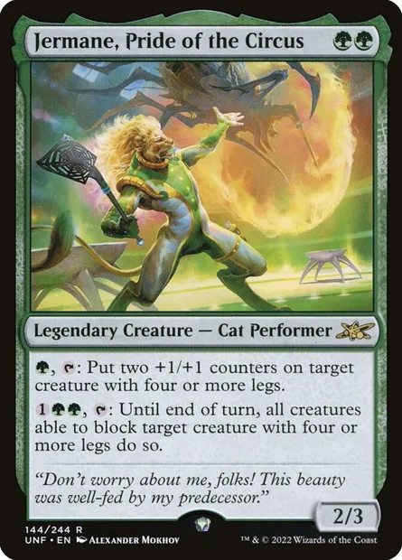 Jermane, Pride of the Circus, carte Magic UNF 144 — extension Unfinity