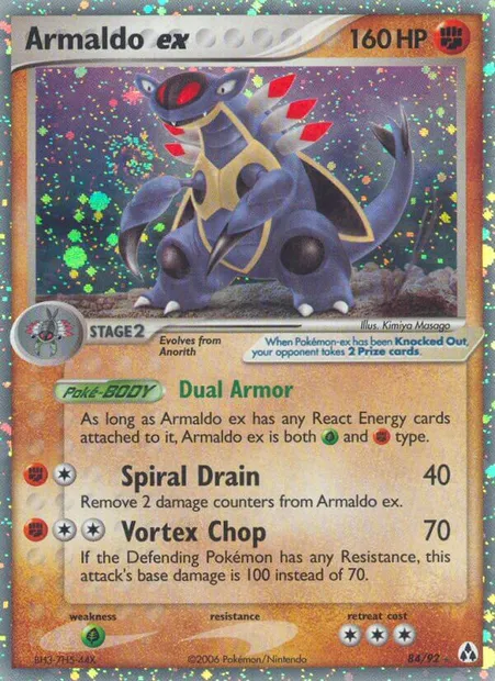 Armaldo ex, Pokémon card LM 84 — Legend Maker set