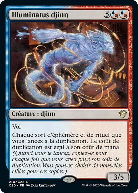 Illuminatus djinn, carte Magic C20 210 — extension Commander 2020