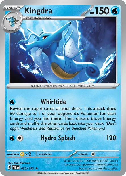 Kingdra, Pokémon card PAR 032 — Paradox Rift set