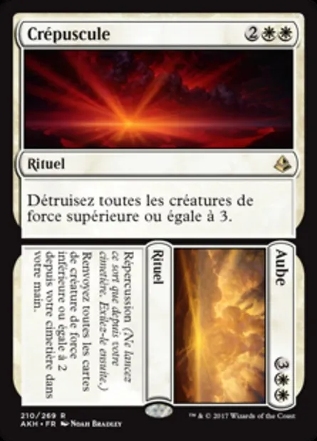 Crépuscule // Aube, carte Magic AKH 210 — extension Amonkhet