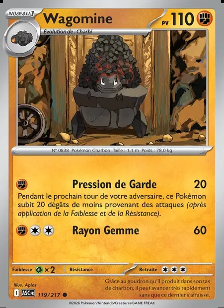 Wagomine, carte Pokémon ASC 119 — extension Héros Transcendants