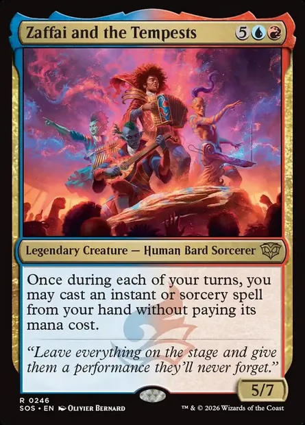 Zaffai and the Tempests, Magic card SOS 246 — Secrets of Strixhaven set