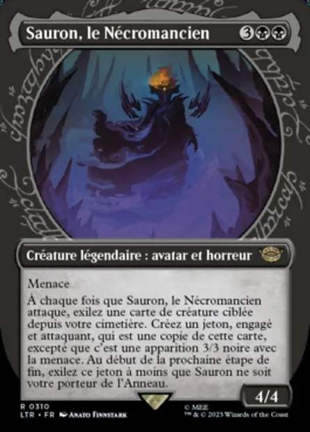 Sauron, le Nécromancien, carte Magic LTR 310 — extension Le Seigneur des Anneaux : chroniques de la Terre du Milieu