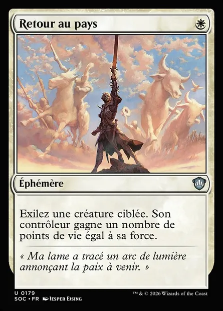 Retour au pays, carte Magic SOC 179 — extension Secrets of Strixhaven Commander
