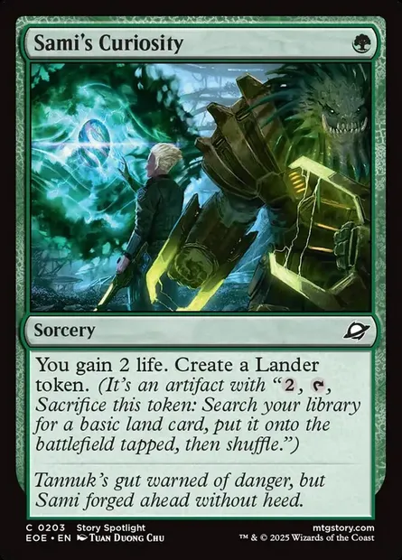 Sami's Curiosity, Magic card EOE 203 — Edge of Eternities set