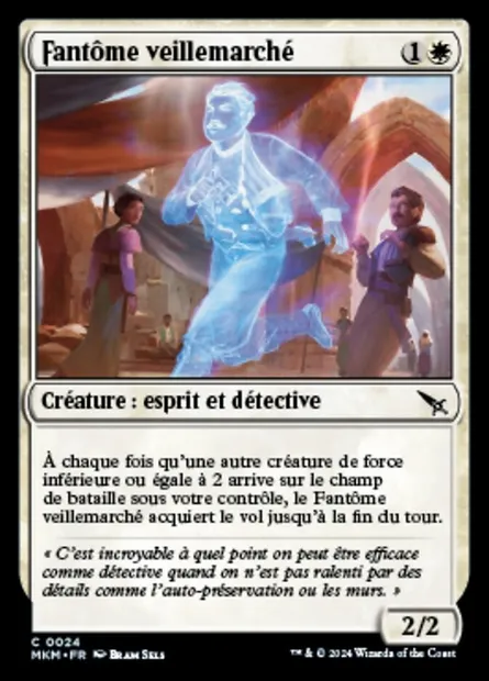 Fantôme veillemarché, carte Magic MKM 24 — extension Murders at Karlov Manor