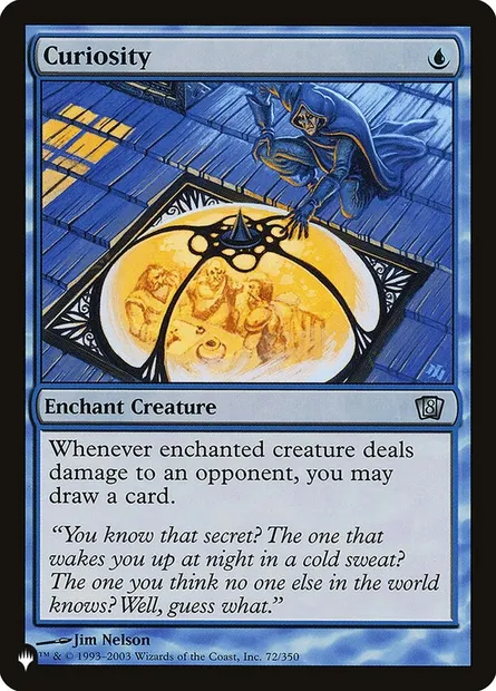 Curiosity, Magic card PLST 8ED-72 — The List set