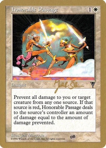 Passage honorable, carte Magic WC97 js7sb — extension World Championship Decks 1997