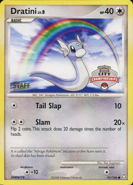 Dratini Lv.8, carte Pokémon LGP 091s — extension League Promos