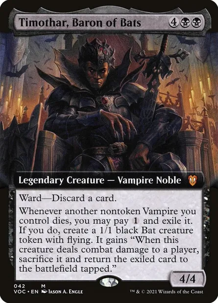 Timothar, Baron of Bats, Magic card VOC 42 — Crimson Vow Commander set
