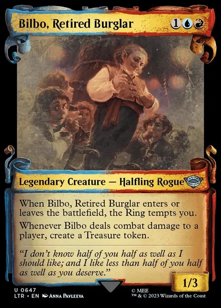 Bilbo, Retired Burglar, Magic card LTR 647 — The Lord of the Rings: Tales of Middle-earth set